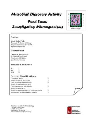 Microbial Discovery Activity Pond Scum – Page 2