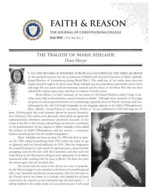 FAITH & Reason