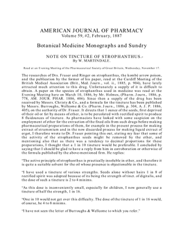 AMERICAN JOURNAL of PHARMACY Botanical Medicine