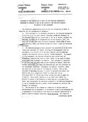 E/Conf.2/Inf.71 Trade and Employment Commerce Et De L'emploi Original: English