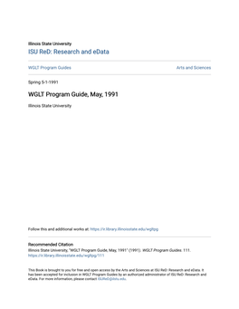 WGLT Program Guide, May, 1991