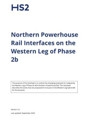 Northern Powerhouse Rail Interfaces on the Western Leg of Phase 2B