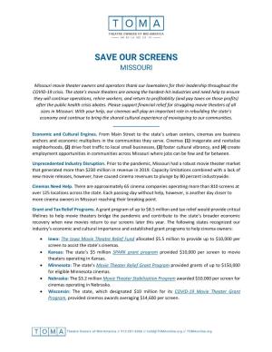 Save Our Screens Missouri