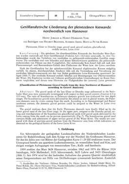 Geröllanalytische Gliederung Der Pleistozänen Kiessande Nordwestlich Von Hannover