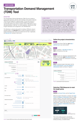 Transportation Demand Management (TDM) Tool