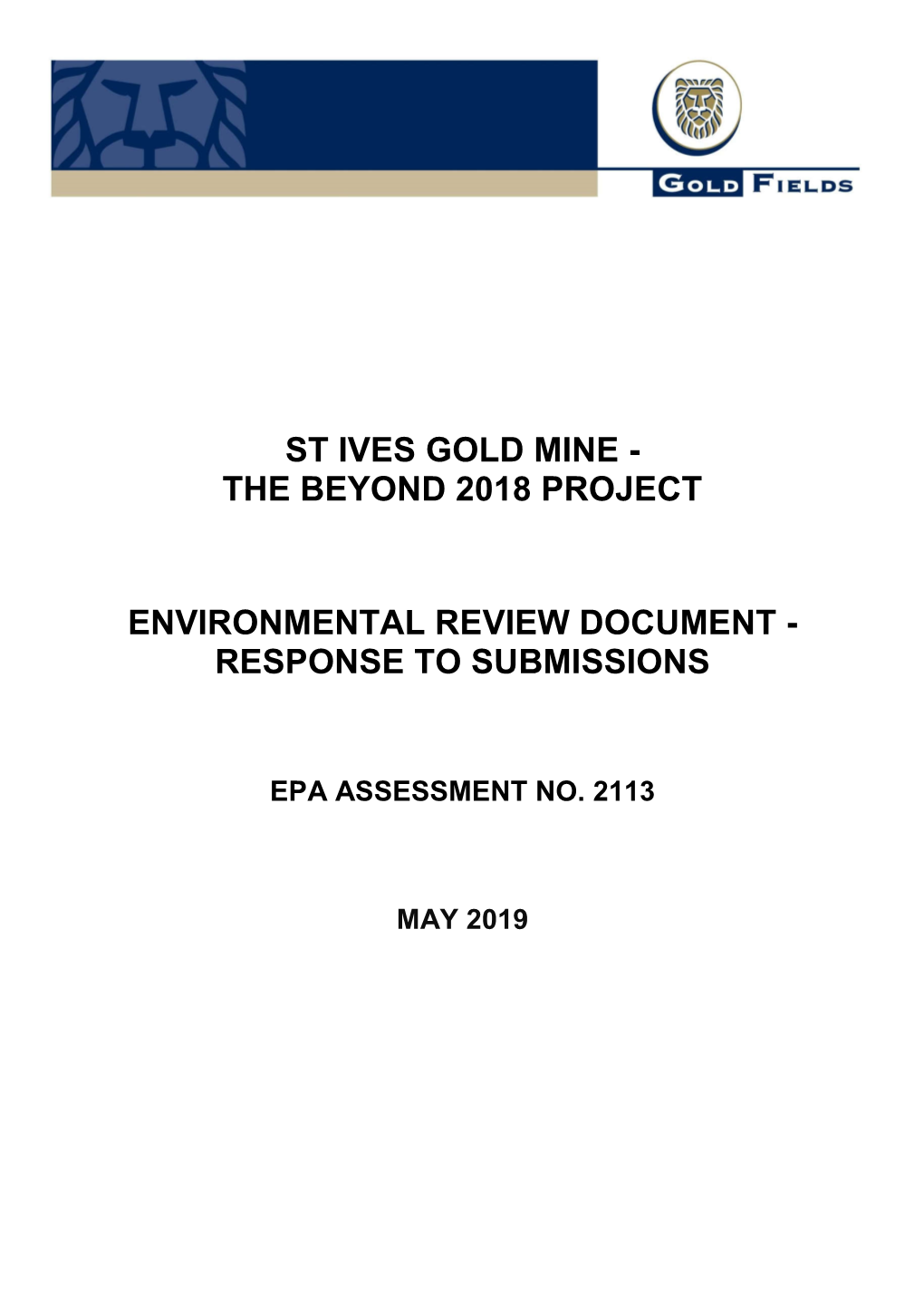 St Ives Gold Mine - the Beyond 2018 Project