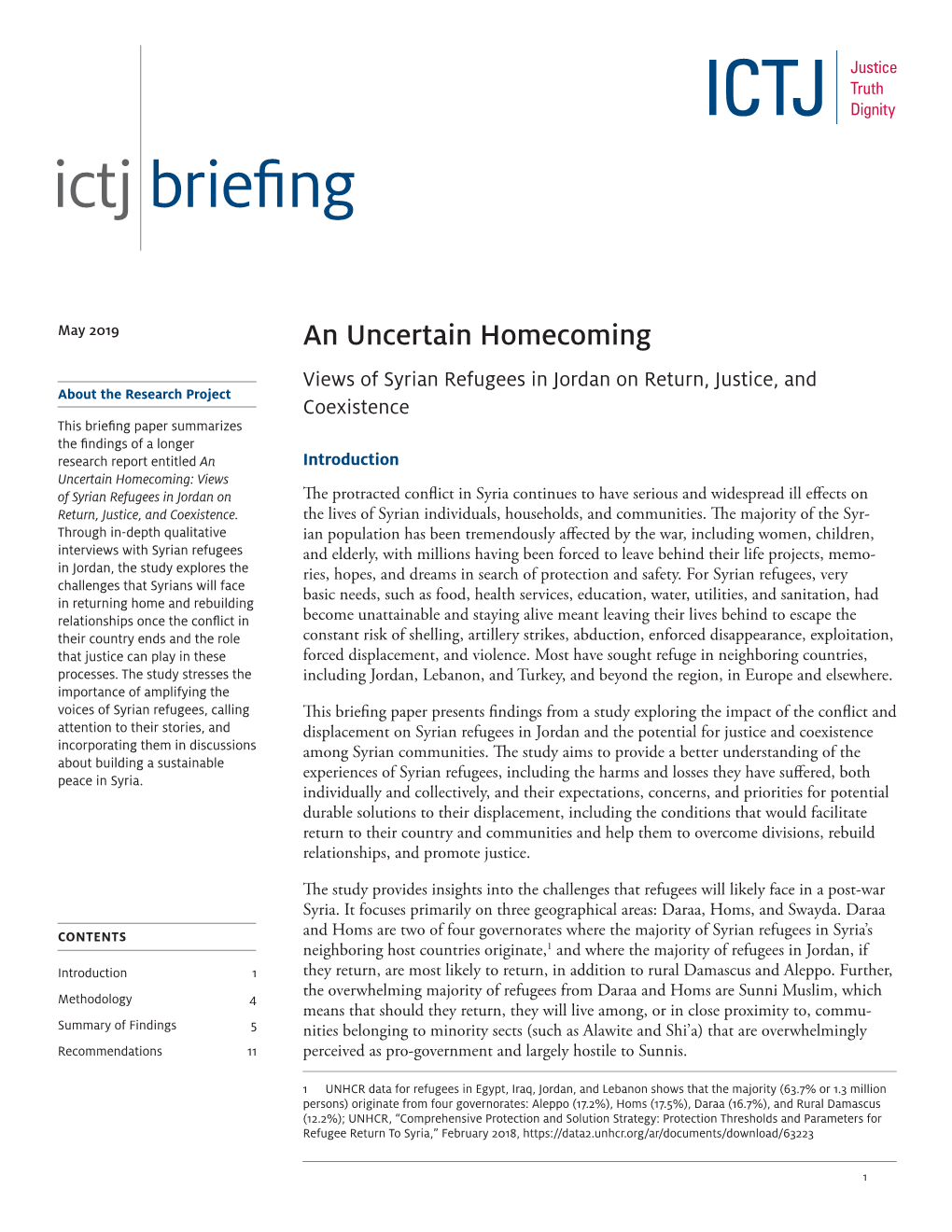 Ictj Briefing