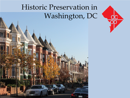Historic Preservation in Washington, DC