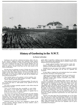 History of Gardening in the N.W.T. by Karen Legresley