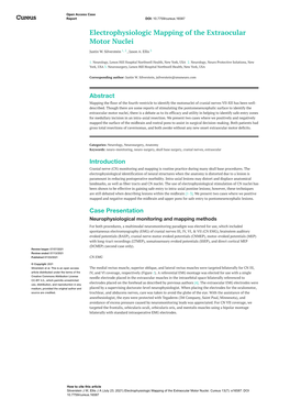 Electrophysiologic Mapping of the Extraocular Motor Nuclei