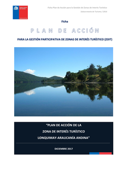 “Plan De Acción De La Zona De Interés Turístico Lonquimay