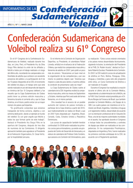 Confederación Sudamericana De Voleibol Realiza Su 61º Congreso