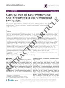 Cutaneous Mast Cell Tumor