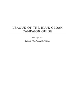 The League of the Blue Cloak