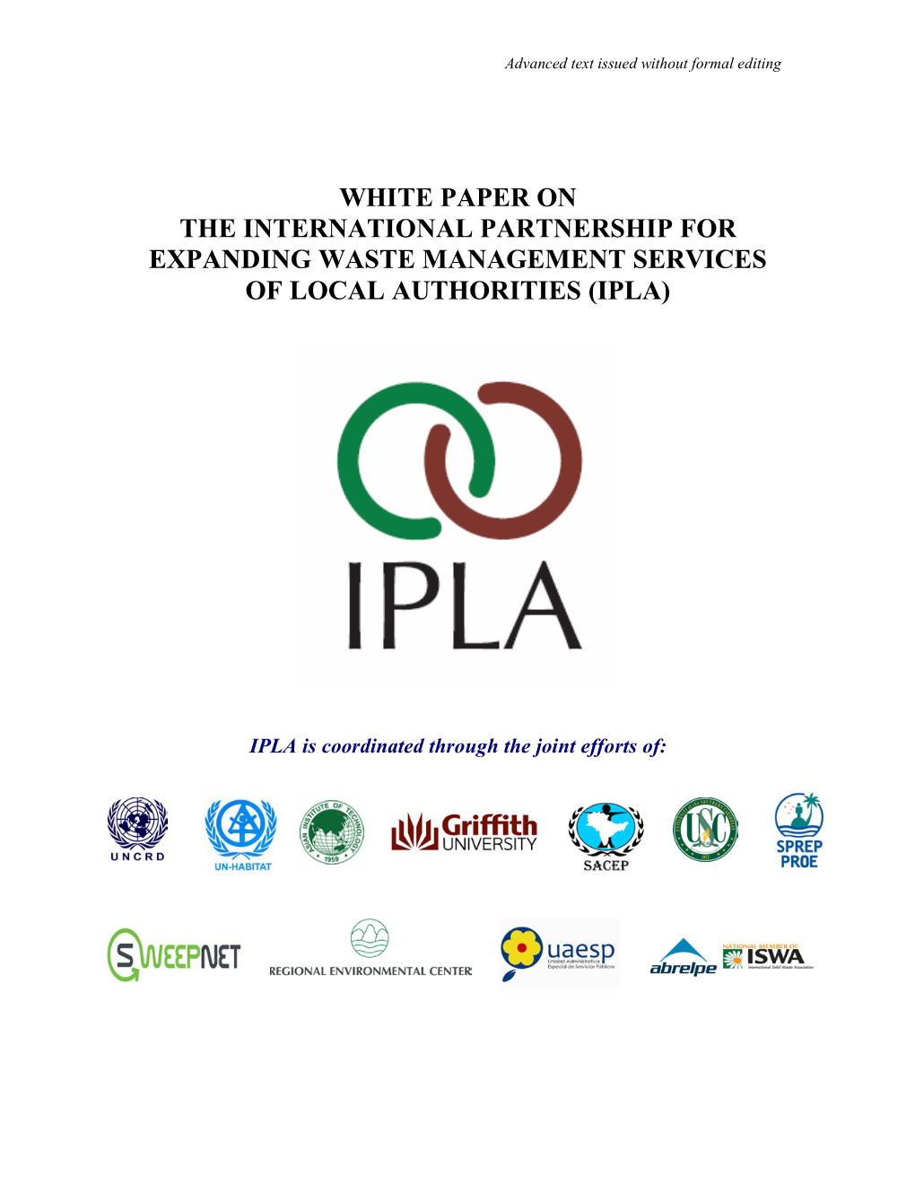 White Paper on IPLA