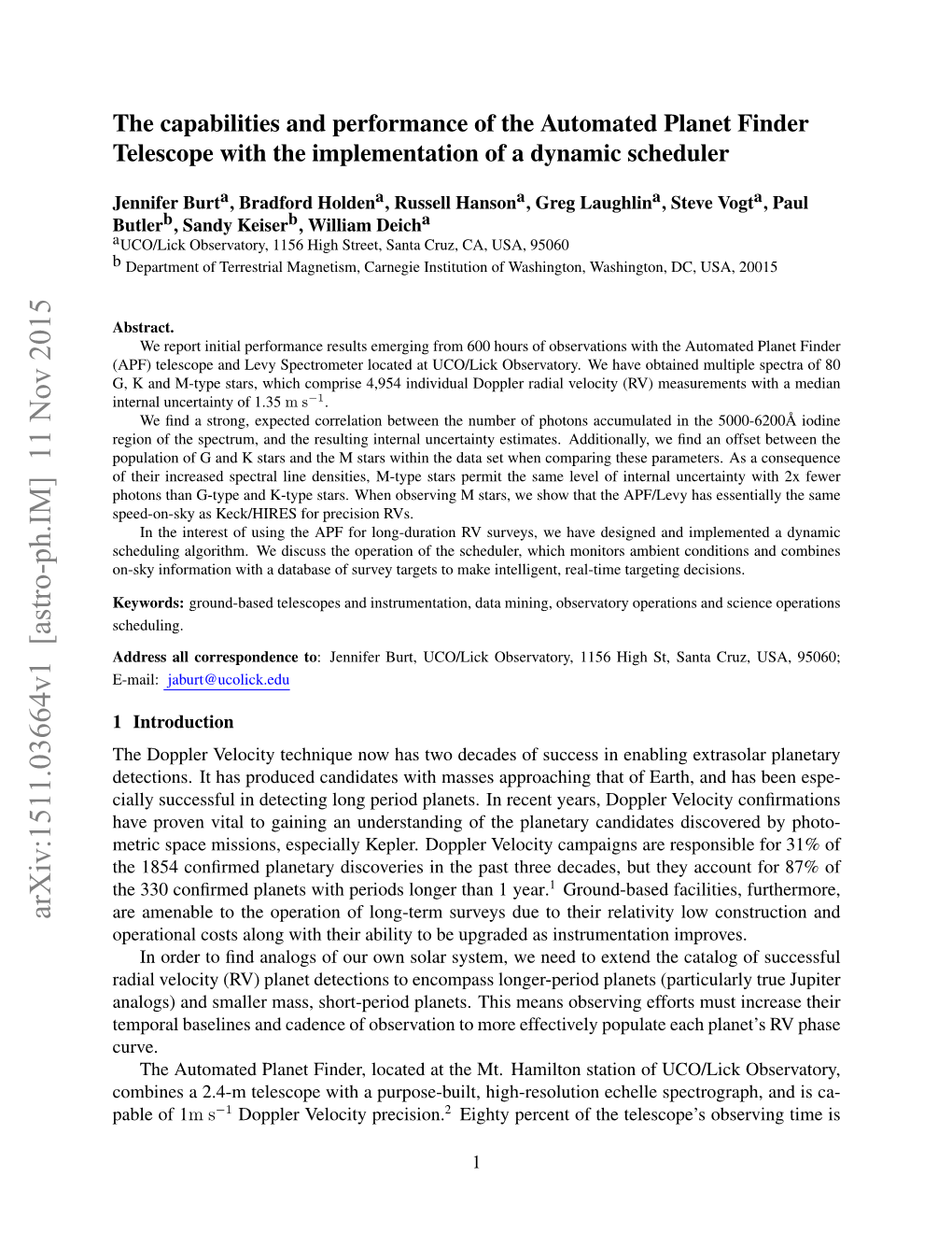 The Capabilities and Performance of the Automated Planet Finder Telescope with the Implementation of a Dynamic Scheduler