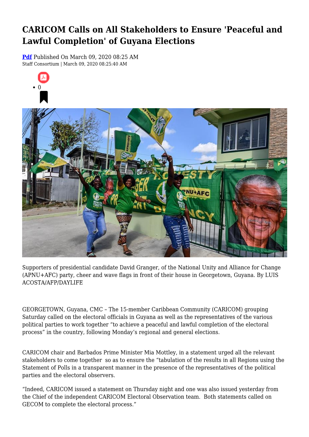 Of Guyana Elections