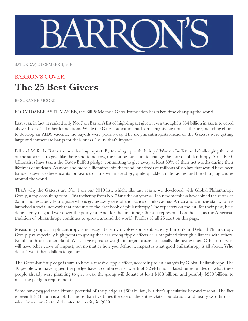 The 25 Best Givers