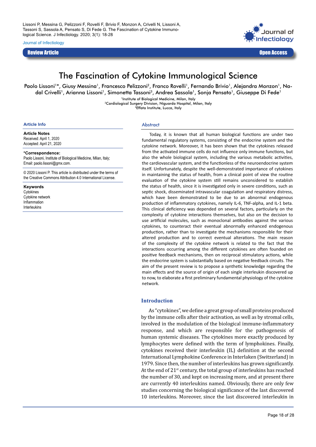 The Fascination of Cytokine Immunological Science