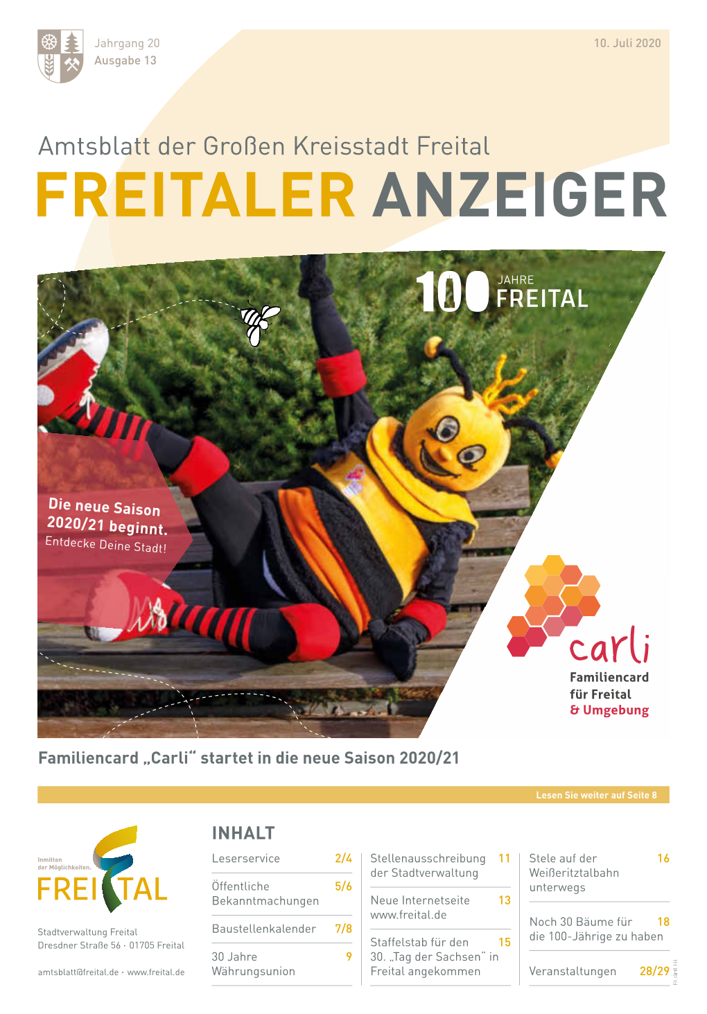 Freitaler Anzeiger 2020 Ausgabe 13