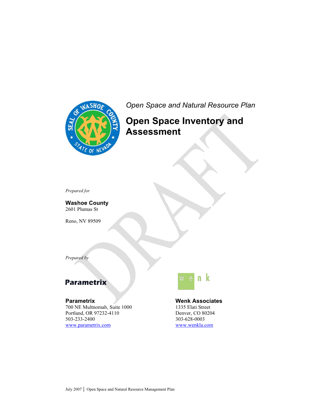 Open Space Inventory and Assessment Report