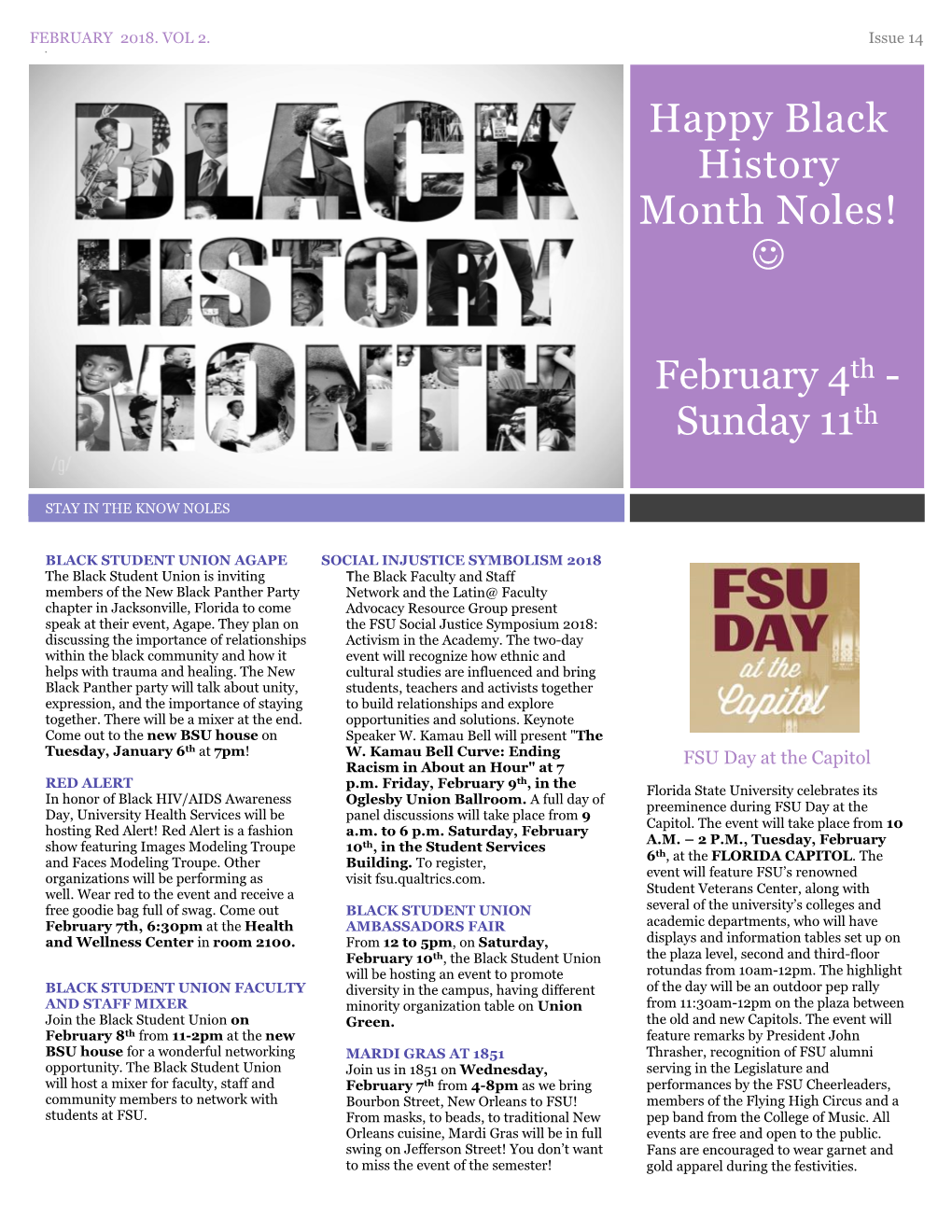 Happy Black History Month Noles! February