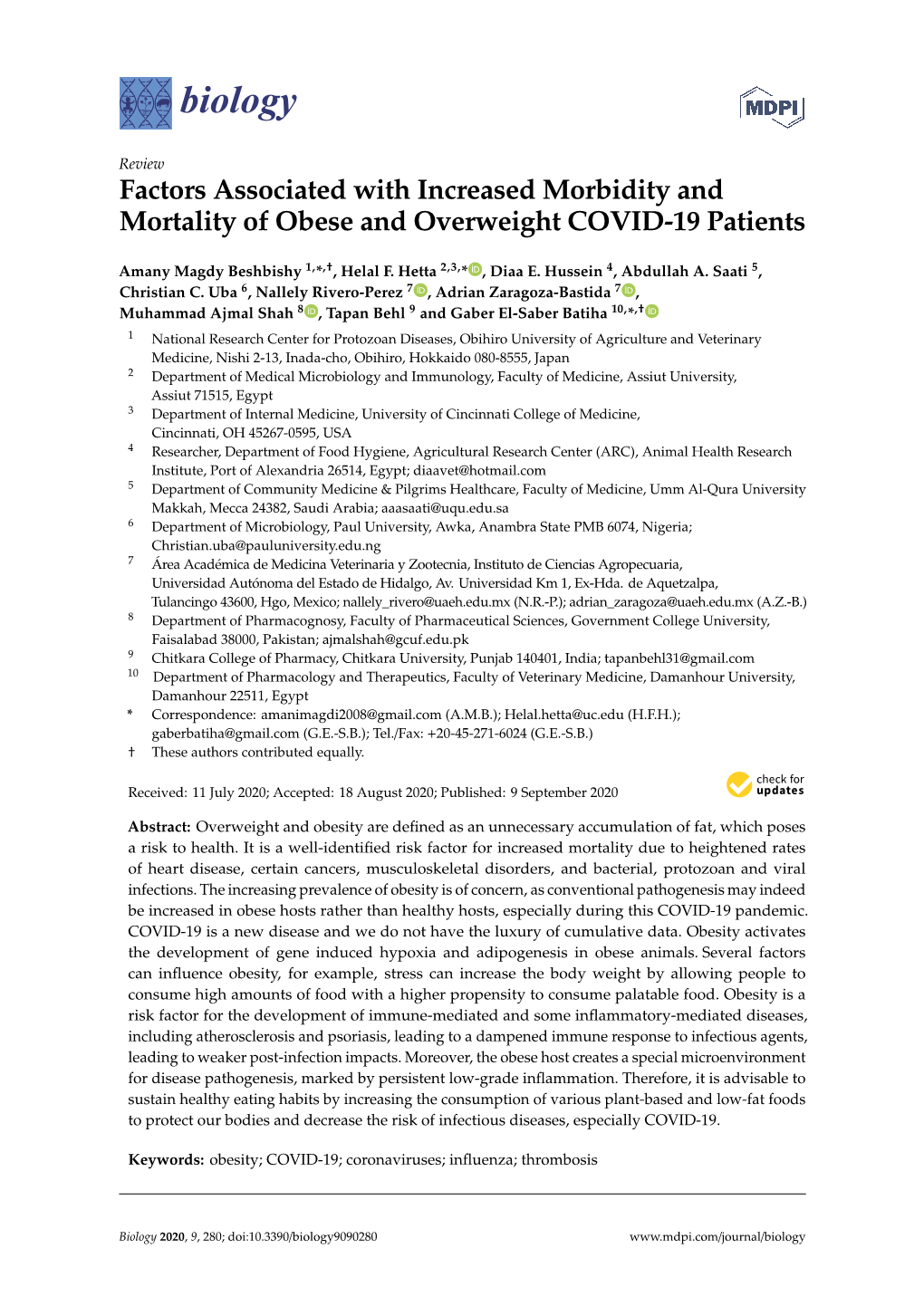 Factors Associated with Increased Morbidity and Mortality of Obese and Overweight COVID-19 Patients