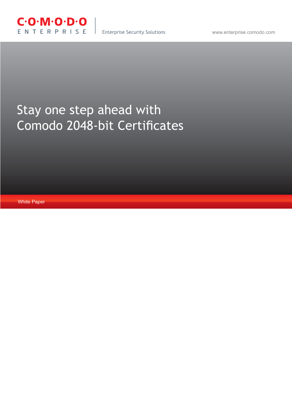 Stay One Step Ahead with Comodo 2048-Bit Certificates