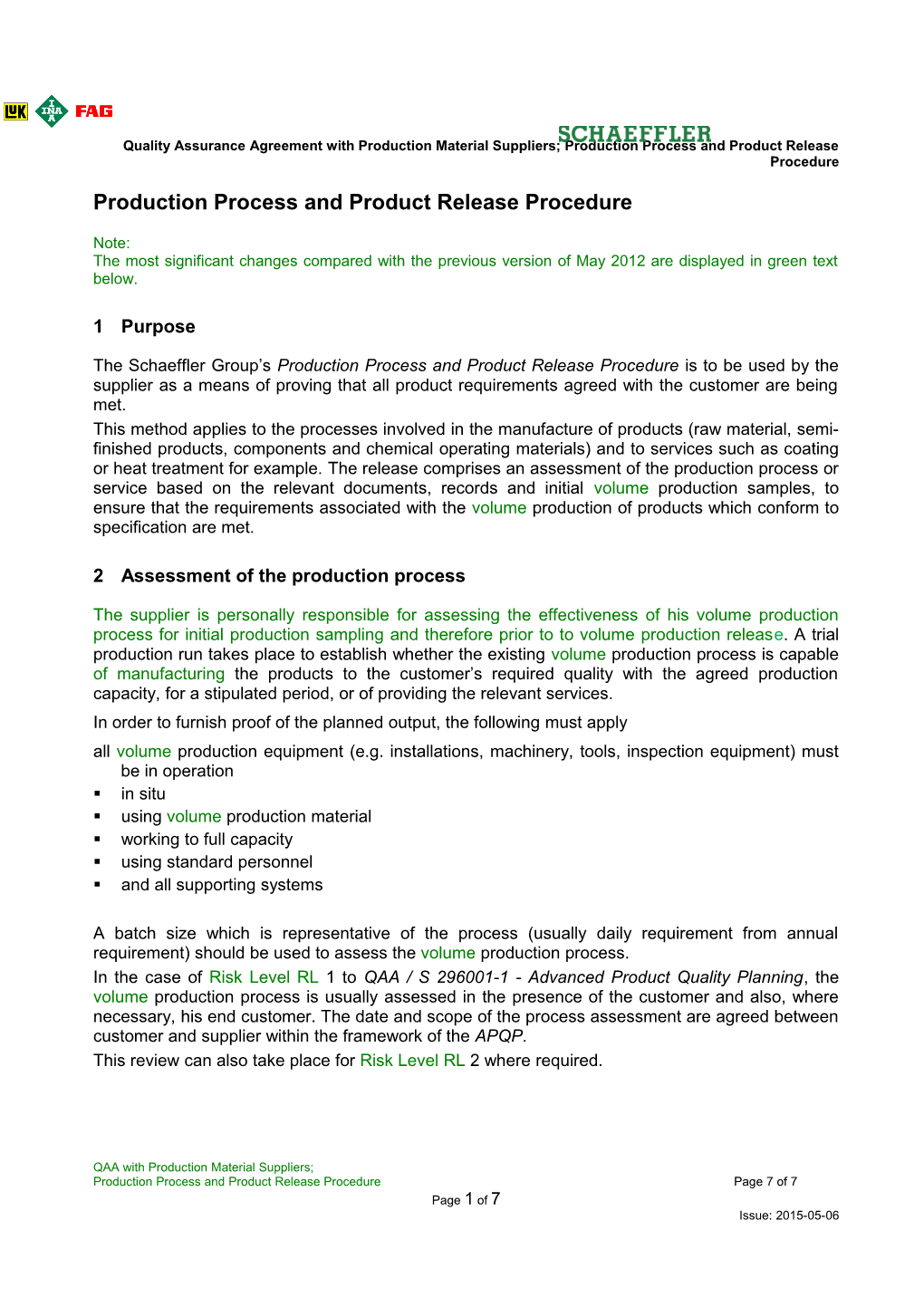 Production Process and Product Release Procedure s1