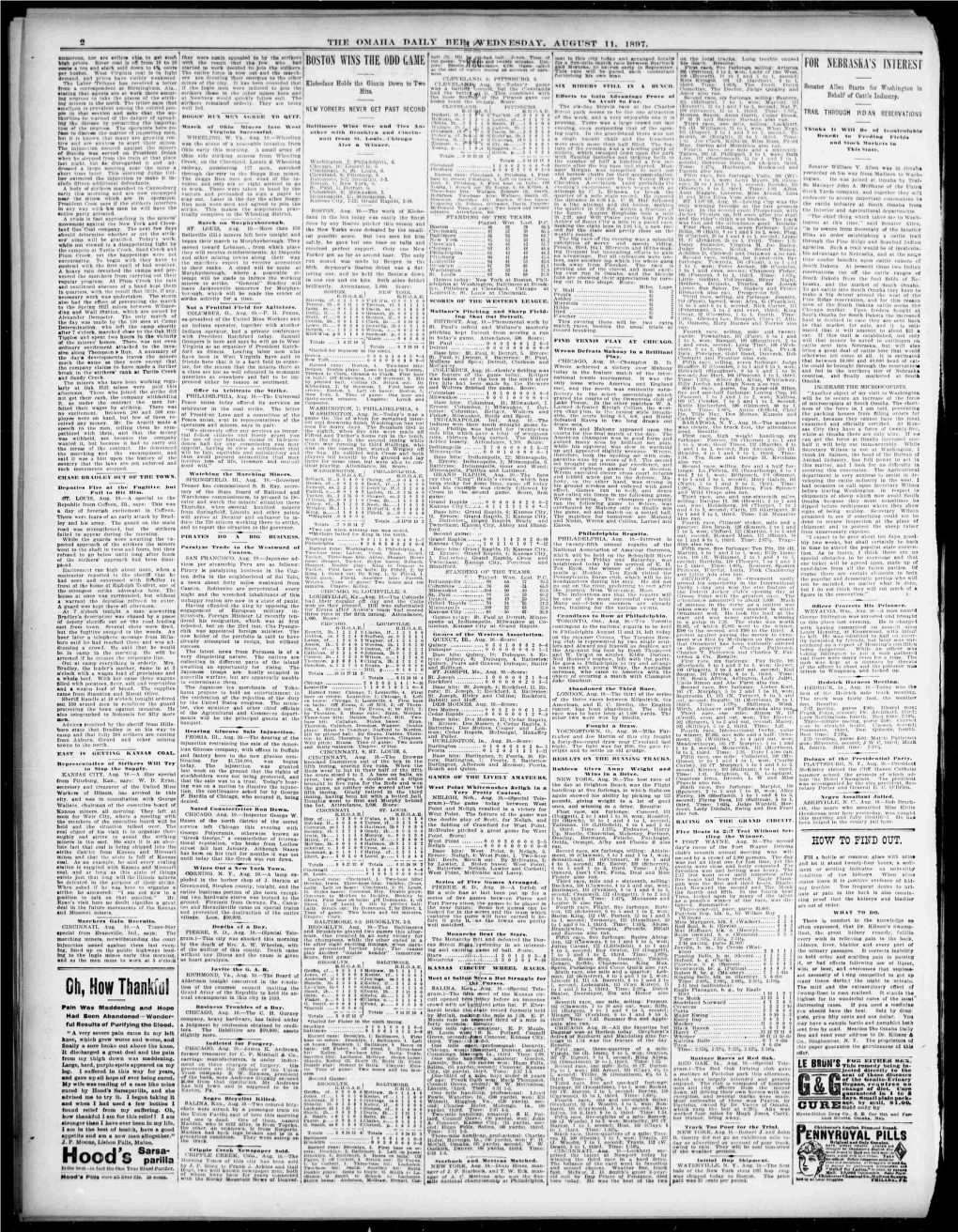 Tji13 Omaha Dailywednesday , August 11. 1897