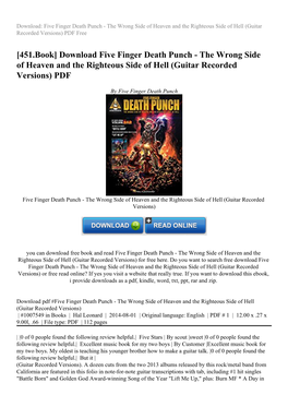 Download Five Finger Death Punch - the Wrong Side of Heaven and the Righteous Side of Hell (Guitar Recorded Versions) PDF