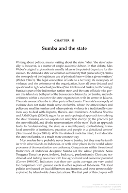 Chapter Ii Sumba and the State
