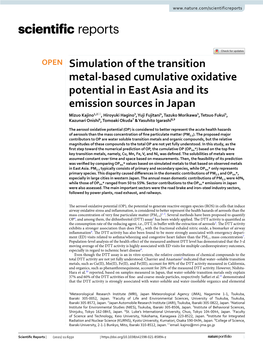 Simulation of the Transition Metal-Based Cumulative Oxidative