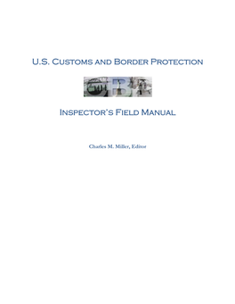 US Customs and Border Protection Inspector's Field Manual