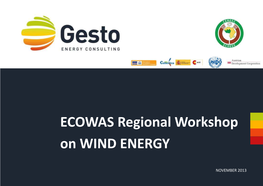 ECOWAS Regional Workshop on WIND ENERGY