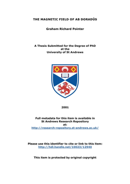 Graham Pointer Phd Thesis