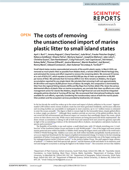 The Costs of Removing the Unsanctioned Import of Marine Plastic Litter to Small Island States April J