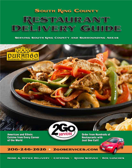 Call 2Go Services for Delivery 206-246-2626 Online at Www