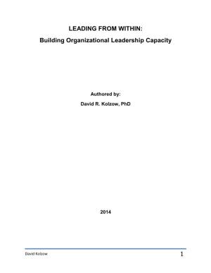 Building Organizational Leadership Capacity