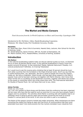The Market and Media Censors