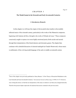 The Modal Gamut in the Sixteenth Century