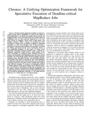 A Unifying Optimization Framework for Speculative Execution of Deadline-Critical Mapreduce Jobs