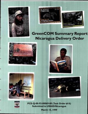 Greencom Summary Report Nicaragua Delivery Order