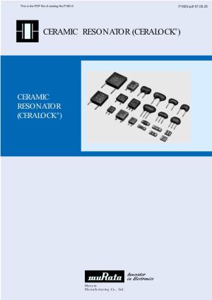 Ceramic Resonator (Ceralock®)