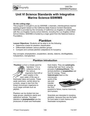 SSWIMS: Plankton