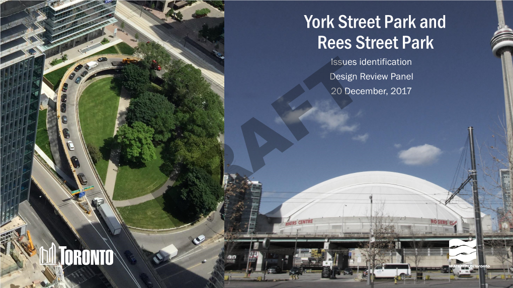 York Street Park and Rees Street Park Issues Identification Design Review Panel 20 December, 2017