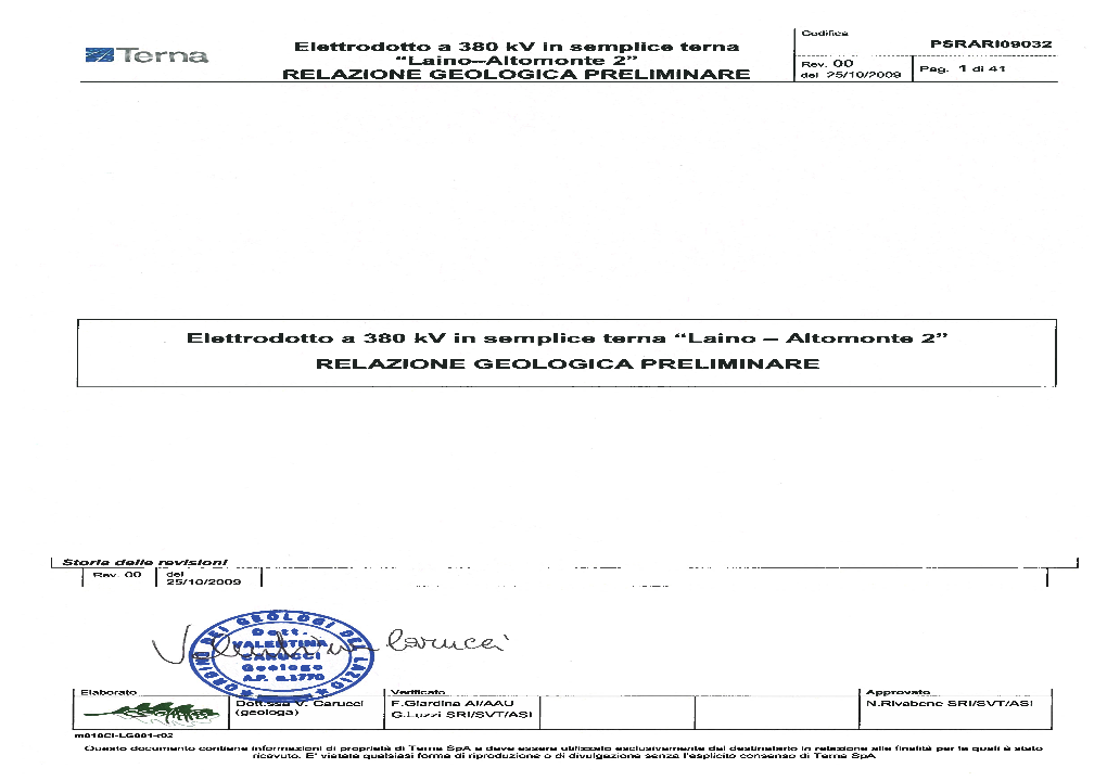 Relazione Geologica Preliminare