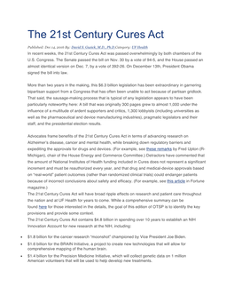 The 21St Century Cures Act
