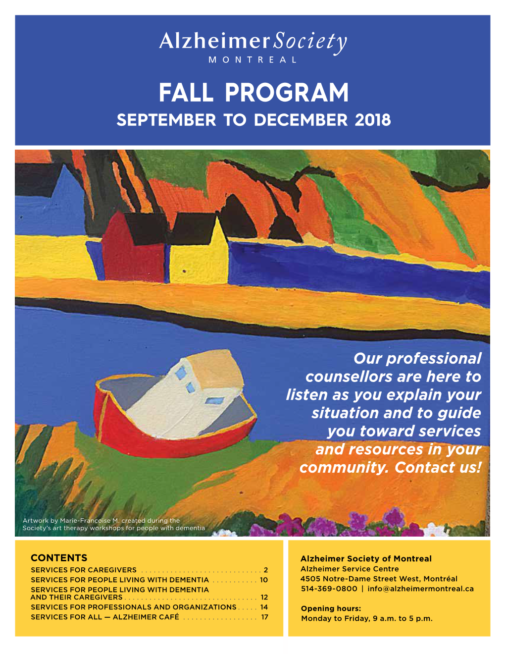 Fall Program September to December 2018