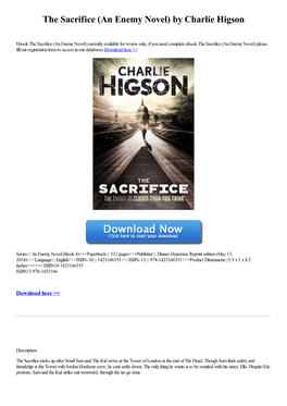 The Sacrifice (An Enemy Novel) by Charlie Higson